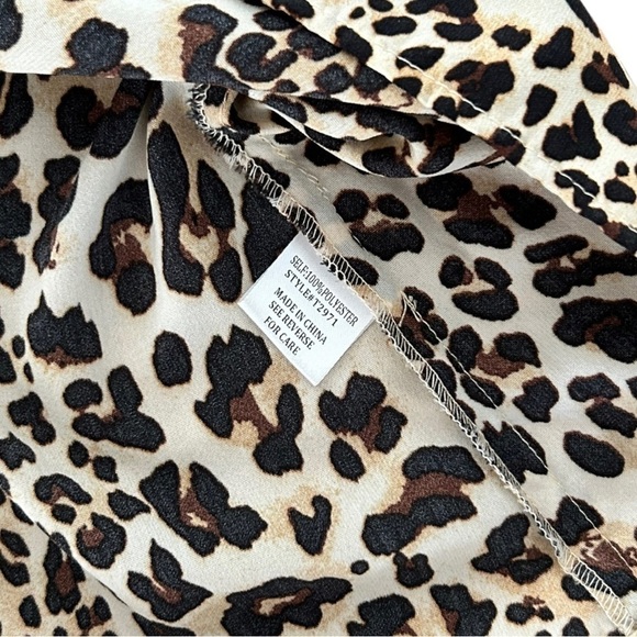 See And Be Seen Neon Embroidery Leopard Tunic Top Small - Picture 10 of 15